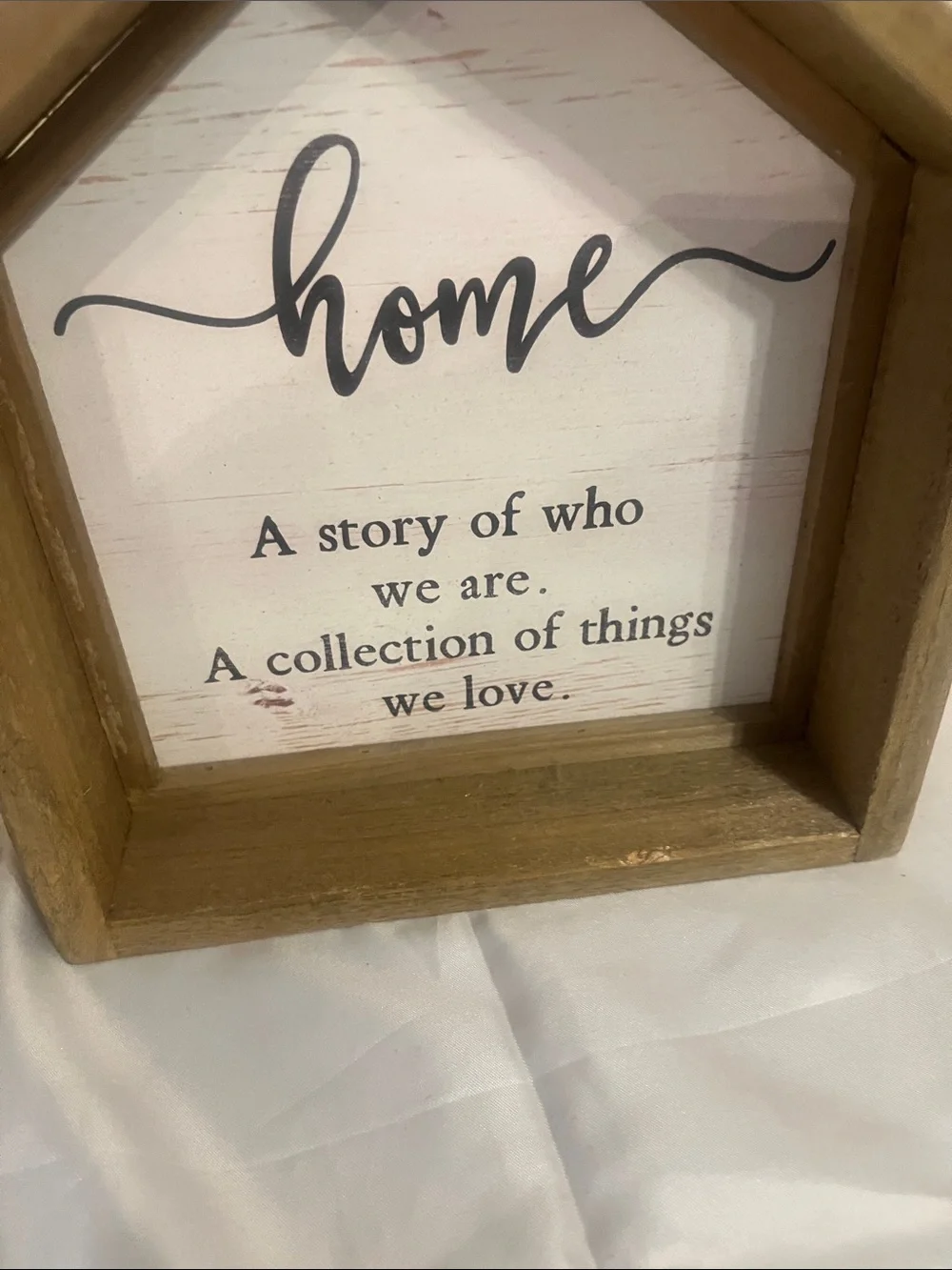 Kirklands White and Brown 'Home' and 'Friends' Wooden Frame Pair